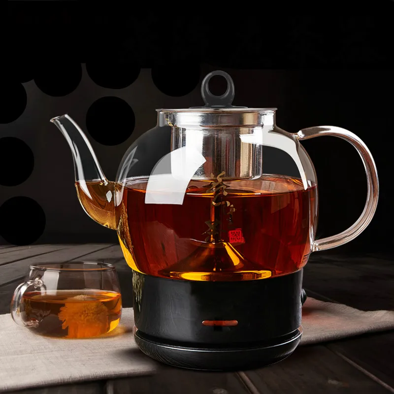 

Boil tea ware Black fully automatic steam glass electric kettle makes black Overheat Protection