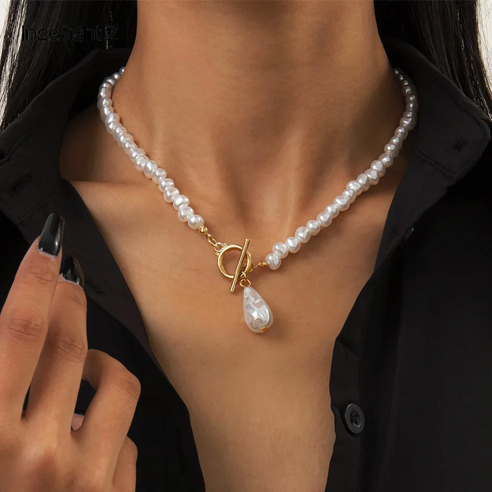 IngeSight.Z Imitation Pearl Lasso Toggle Clasp Choker Necklace Collar Punk Baroque Pendant Necklaces Jewelry
IngeSight.Z Imitation Pearl Lasso Toggle Clasp Choker Necklace Collar Punk Baroque Pendant Necklaces Jewelry