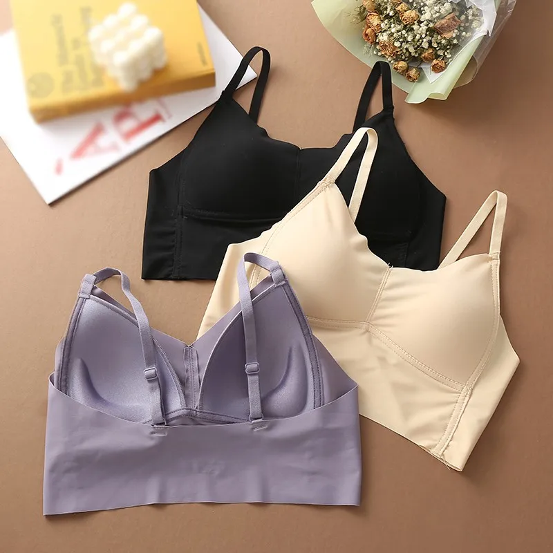 Ice Silk Soft And Thin Bra Without Steel Ring Adjustable Shoulder Strap Soft Comfortable Sleep Yoga Underwear 
Ice Silk Soft And Thin Bra Without Steel Ring Adjustable Shoulder Strap Soft Comfortable Sleep Yoga Underwear