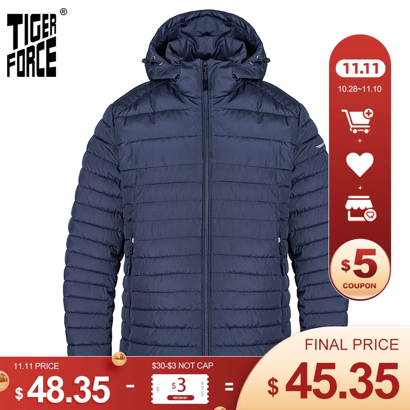 TIGER FORCE Spring Jacket Men 2021 cotton coat lightweight slim Zipper Parkas Jacket New Fashion High Quality Men clothes 50629
TIGER FORCE Spring Jacket Men 2021 cotton coat lightweight slim Zipper Parkas Jacket New Fashion High Quality Men clothes 50629