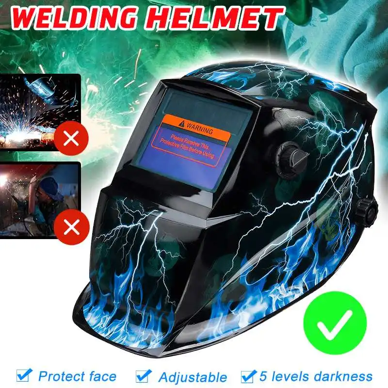 Professional Solar Auto Darkening Adjustable Range MIG MMA TIG Electric Welding Mask Helmet Welding Lens for Welding Machine
Professional Solar Auto Darkening Adjustable Range MIG MMA TIG Electric Welding Mask Helmet Welding Lens for Welding Machine