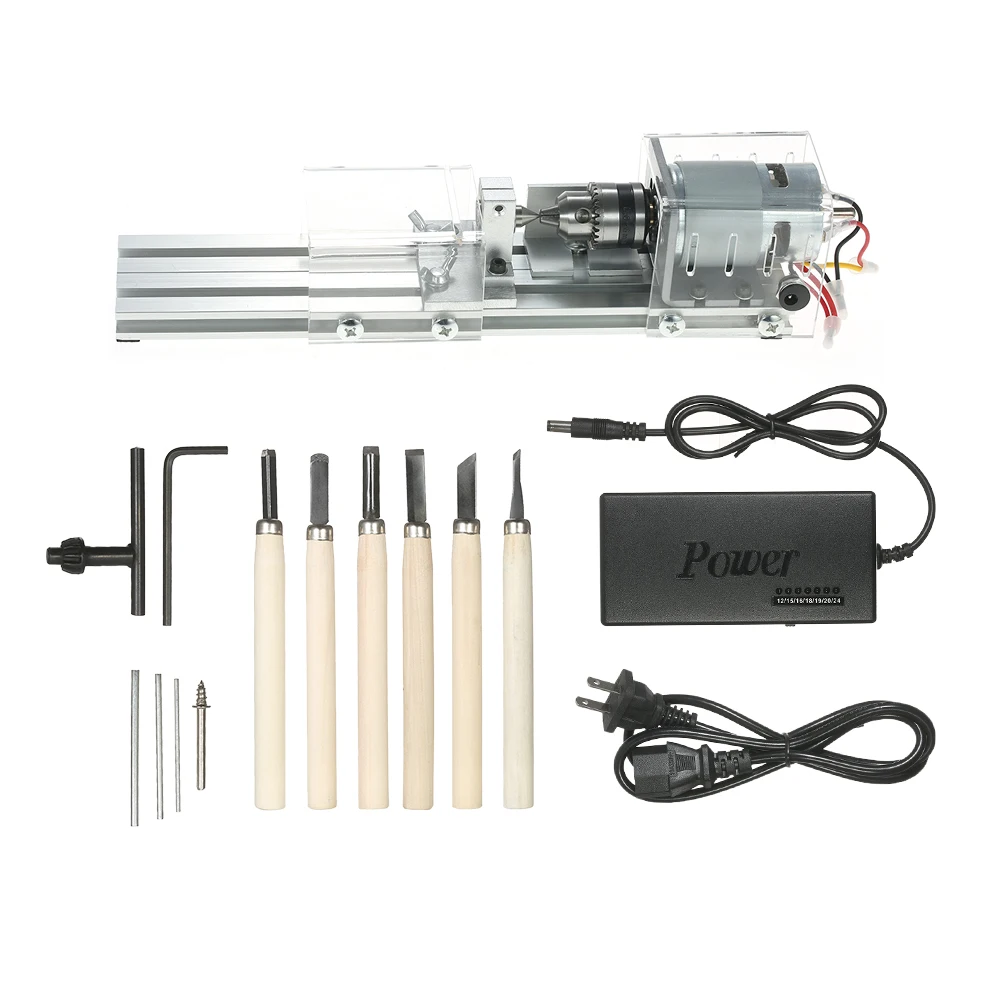 100W DIY Lathe Machine Mini Lathe Mini Torno Milling Machine Woodworking Wood Working lathe Grinding Polishing Drill Power Tools
100W DIY Lathe Machine Mini Lathe Mini Torno Milling Machine Woodworking Wood Working lathe Grinding Polishing Drill Power Tools