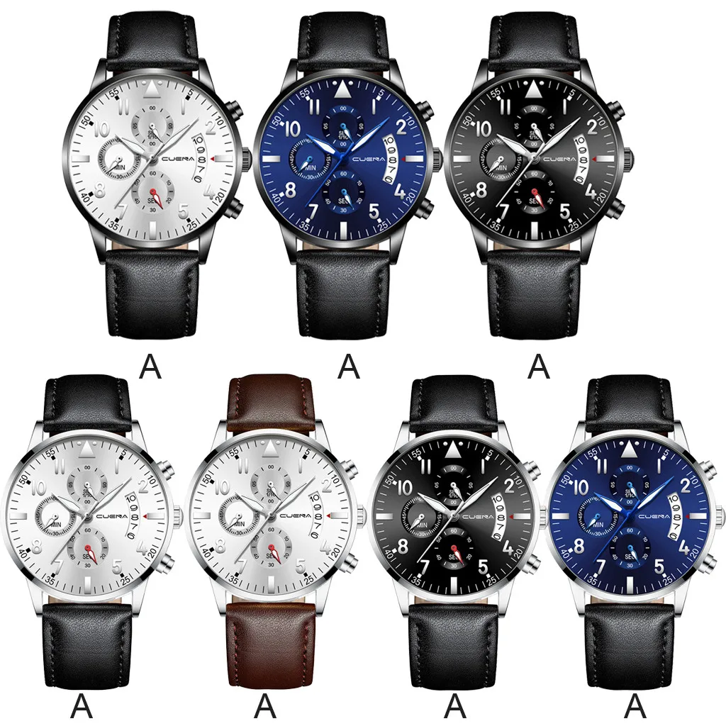 Luxury Men Military watch Dazzling Big Round Dial Comfortable Leather Strap Calendar Watch Three Eyes men quartz wristwatches 
Luxury Men Military watch Dazzling Big Round Dial Comfortable Leather Strap Calendar Watch Three Eyes men quartz wristwatches