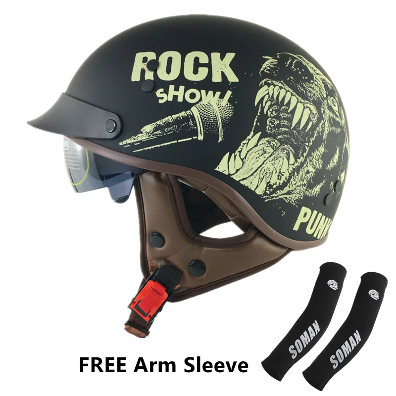 Motorcycle Helmet for Harley Bobber Scooter Half Face Sun Visor Chopper Helmet Cafe Racer Capacetes Para Moto Protective Gears
Motorcycle Helmet for Harley Bobber Scooter Half Face Sun Visor Chopper Helmet Cafe Racer Capacetes Para Moto Protective Gears