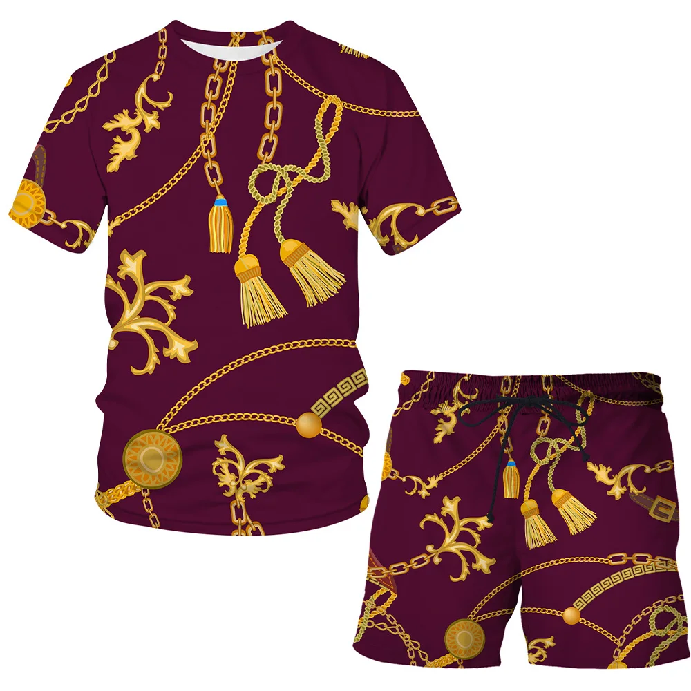 Summer Men's Suit Floral Print T-shirt Shorts Two-piece Men's Sports Suit Suit 2021 New Fashion Couple Wear Street Wear 5xl 
Summer Men's Suit Floral Print T-shirt Shorts Two-piece Men's Sports Suit Suit 2021 New Fashion Couple Wear Street Wear 5xl