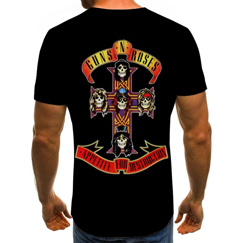 New Fashion Punk T-shirt Guns N Roses T-shirt Men's Black T-shirt Heavy Metal Top 3D Guns N Roses Printed Dress Hip Hop T-shirt
New Fashion Punk T-shirt Guns N Roses T-shirt Men's Black T-shirt Heavy Metal Top 3D Guns N Roses Printed Dress Hip Hop T-shirt