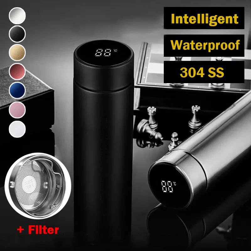 Smart Digital Stainless Steel Thermal Mugs Insulation Water Bottle LED Temperature Display Intelligent Thermos Coffee Cups 500ML
Smart Digital Stainless Steel Thermal Mugs Insulation Water Bottle LED Temperature Display Intelligent Thermos Coffee Cups 500ML