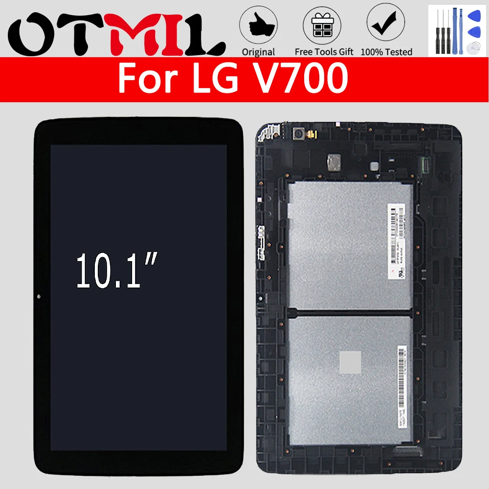 ЖК-дисплей OTMIL 10,1 дюйма для LG V700, сенсорный экран с рамкой и дигитайзером для LG V700, VK700, сменный дисплей в сборе
ЖК-дисплей OTMIL 10,1 дюйма для LG V700, сенсорный экран с рамкой и дигитайзером для LG V700, VK700, сменный дисплей в сборе