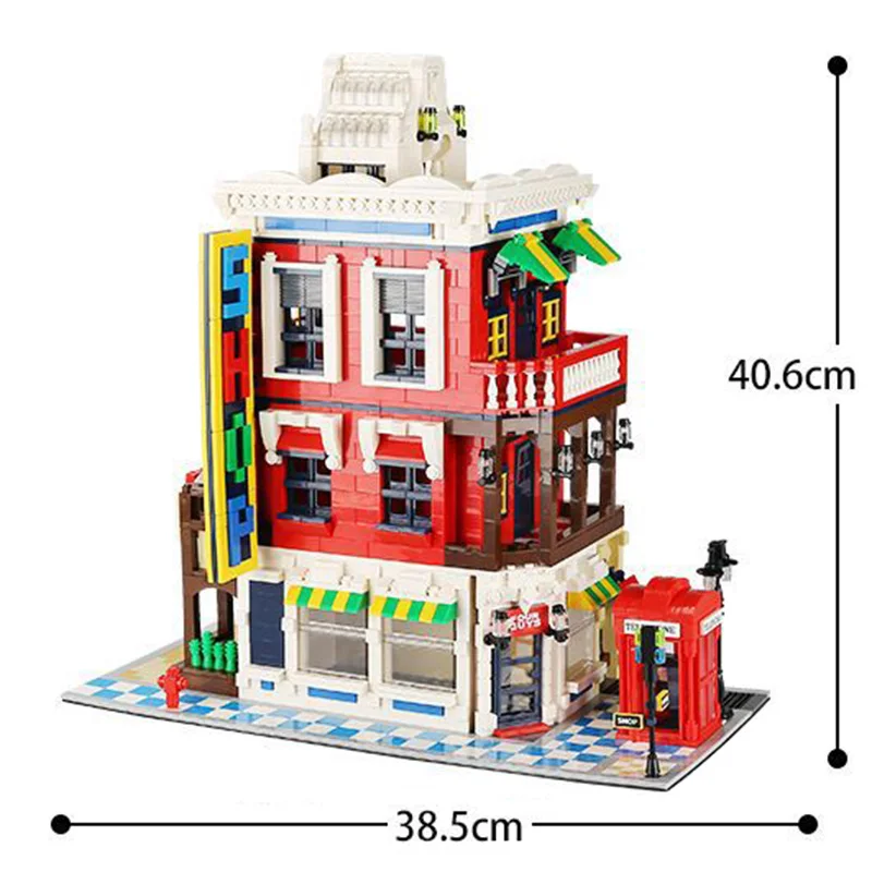 2332 Pcs Bricks Shop Corner Creator City Street View Building Blocks Boy Birthday Gift Kids Toy For Children
2332 Pcs Bricks Shop Corner Creator City Street View Building Blocks Boy Birthday Gift Kids Toy For Children