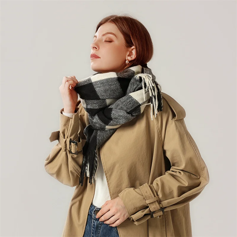 Women Cashmere Winter Scarf Knit Bandana Plaid Female Warm Long Scarves Blanket Shawls Classic Plaid Men Scarves
Women Cashmere Winter Scarf Knit Bandana Plaid Female Warm Long Scarves Blanket Shawls Classic Plaid Men Scarves