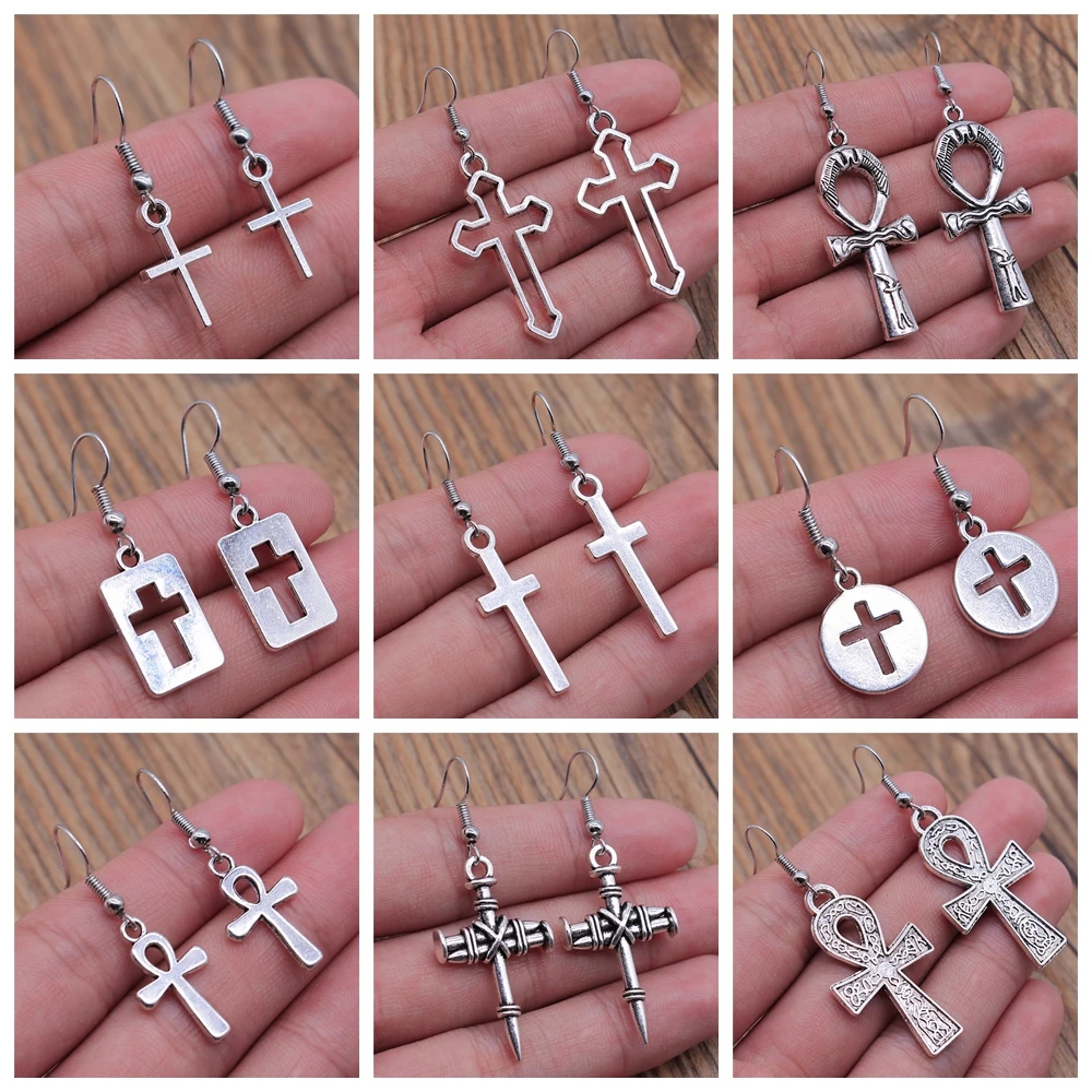 Vintage Egyptian Ankh Cross Charm Drop Earrings Fashion Handmade Design Earring Jewelry Gift For Women
Vintage Egyptian Ankh Cross Charm Drop Earrings Fashion Handmade Design Earring Jewelry Gift For Women