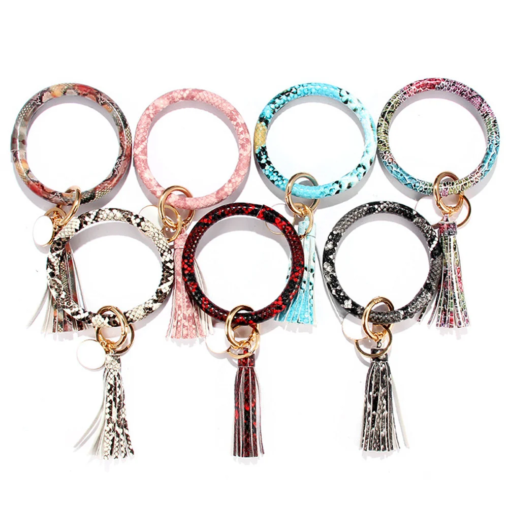 Snake Pattern Leather Bracelet Key Ring Bangle Tassel Keyring Circle Wristlet Keychain Bangle Keyholder For Women Girls Jewelry
Snake Pattern Leather Bracelet Key Ring Bangle Tassel Keyring Circle Wristlet Keychain Bangle Keyholder For Women Girls Jewelry
