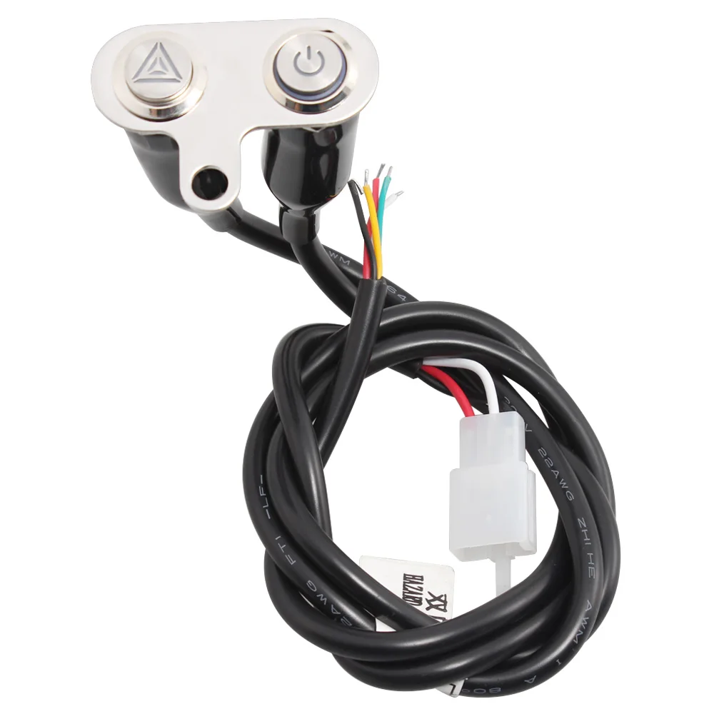 

Motorcycle Switches 7/8" 22mm Handlebar Mount Switch Headlight Hazard Brake Light Power ON-OFF With Indicator Light 12V