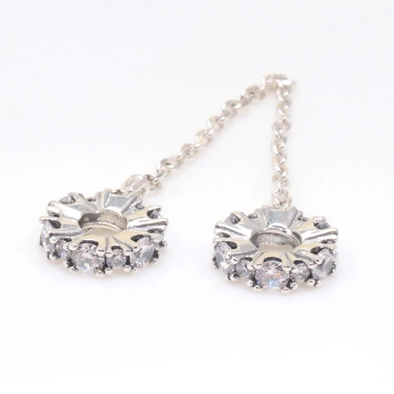 Original 925 Sterling Silver White Crystal Cz Fashion Safety Chain Fit Pandora Women Bracelet & Necklace Diy Jewelry
Original 925 Sterling Silver White Crystal Cz Fashion Safety Chain Fit Pandora Women Bracelet & Necklace Diy Jewelry