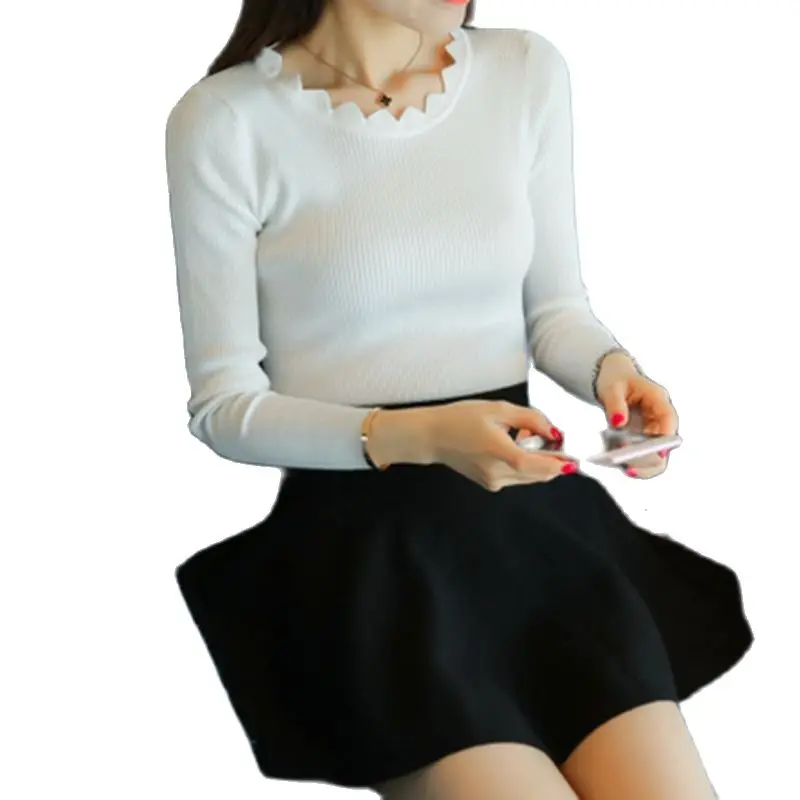 Свитер женский осенний, облегающий, однотонный, с длинным рукавом, в Корейском стиле, 2021
Свитер женский осенний, облегающий, однотонный, с длинным рукавом, в Корейском стиле, 2021