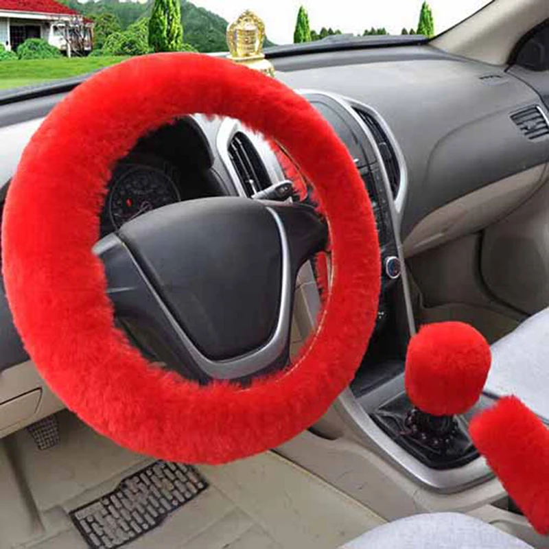 Red Universal Car Steering Wheel Cover protects hands from cold With Stop Lever Hand Brake Wool Cover
Red Universal Car Steering Wheel Cover protects hands from cold With Stop Lever Hand Brake Wool Cover