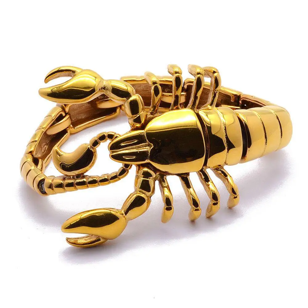 Fashion Gold Scorpion Animal High Quality Punk Jewelry Men's Bracelets Cuff Bangles Wristband Pulsera Hombre Jewelry 8.26inch
Fashion Gold Scorpion Animal High Quality Punk Jewelry Men's Bracelets Cuff Bangles Wristband Pulsera Hombre Jewelry 8.26inch