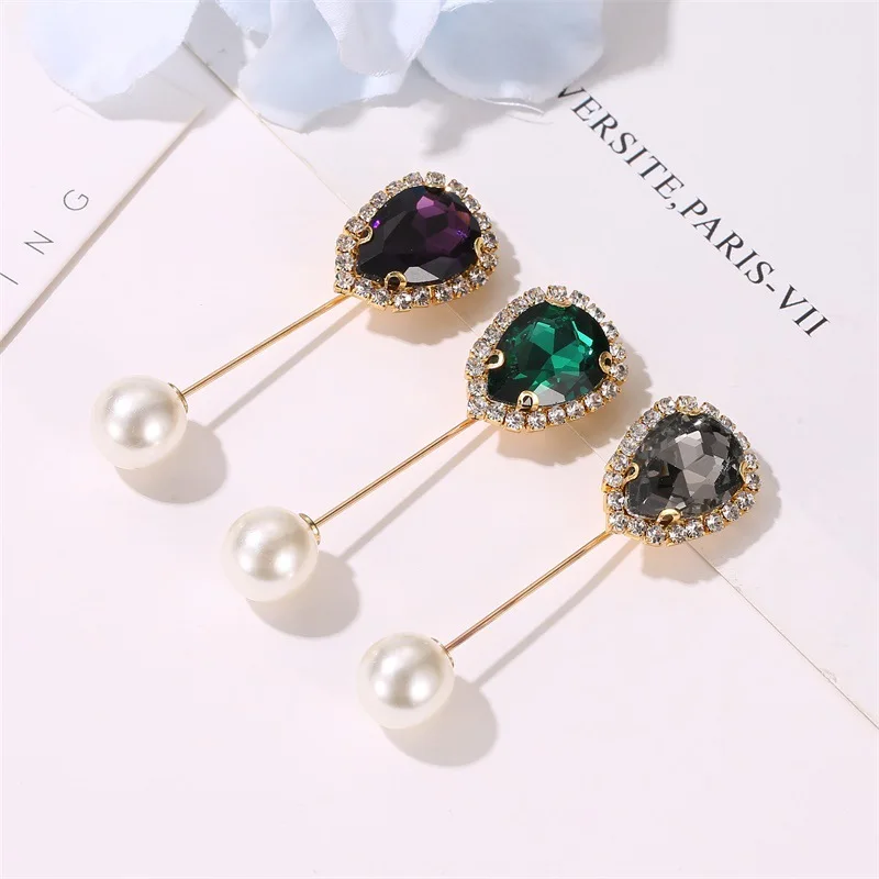 New Luxury Pearl Crystal Brooch On Clothes Woman Brooches Pins For Jewelry Fashion Drop Shape Diamond Pin Clothing Accessories
New Luxury Pearl Crystal Brooch On Clothes Woman Brooches Pins For Jewelry Fashion Drop Shape Diamond Pin Clothing Accessories