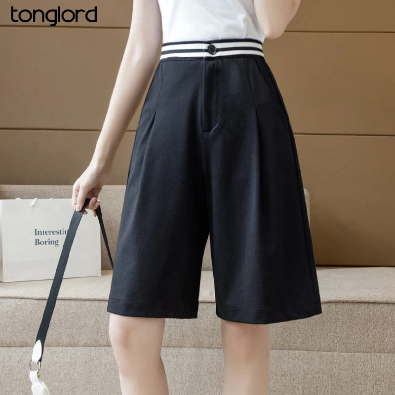 2021 Summer Women Overalls Shorts High Waist Female New Loose Wide Leg Pants Short Girl Casual Straight Shorts Size S-2XL
2021 Summer Women Overalls Shorts High Waist Female New Loose Wide Leg Pants Short Girl Casual Straight Shorts Size S-2XL