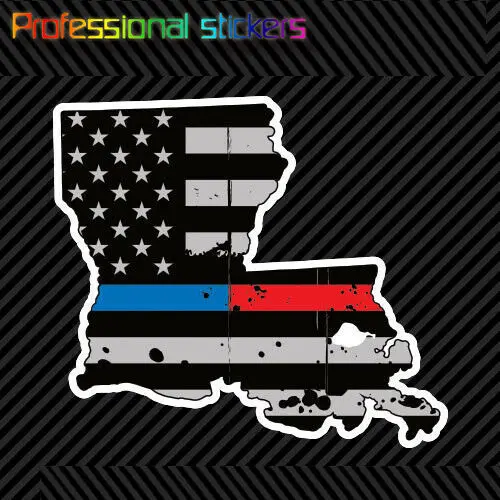 Distressed Thin Blue Red Line Louisiana State Shaped Subdued US Flag Sticker LA Stickers for Car, RV, Laptops, Motorcycles
Distressed Thin Blue Red Line Louisiana State Shaped Subdued US Flag Sticker LA Stickers for Car, RV, Laptops, Motorcycles