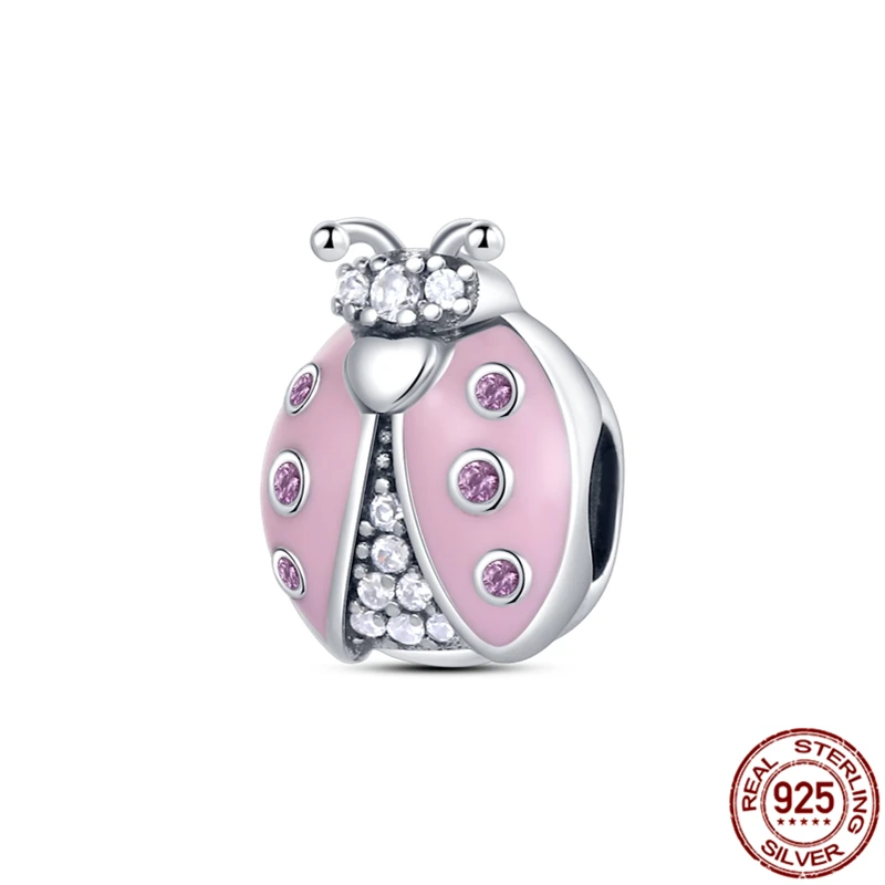 HOT SALE 100% 925 Sterling Silver Pink Ladybug Beaded Dangle Charm Beads Fit Original Pandora Bracelet Pendant Necklace Jewelry
HOT SALE 100% 925 Sterling Silver Pink Ladybug Beaded Dangle Charm Beads Fit Original Pandora Bracelet Pendant Necklace Jewelry
