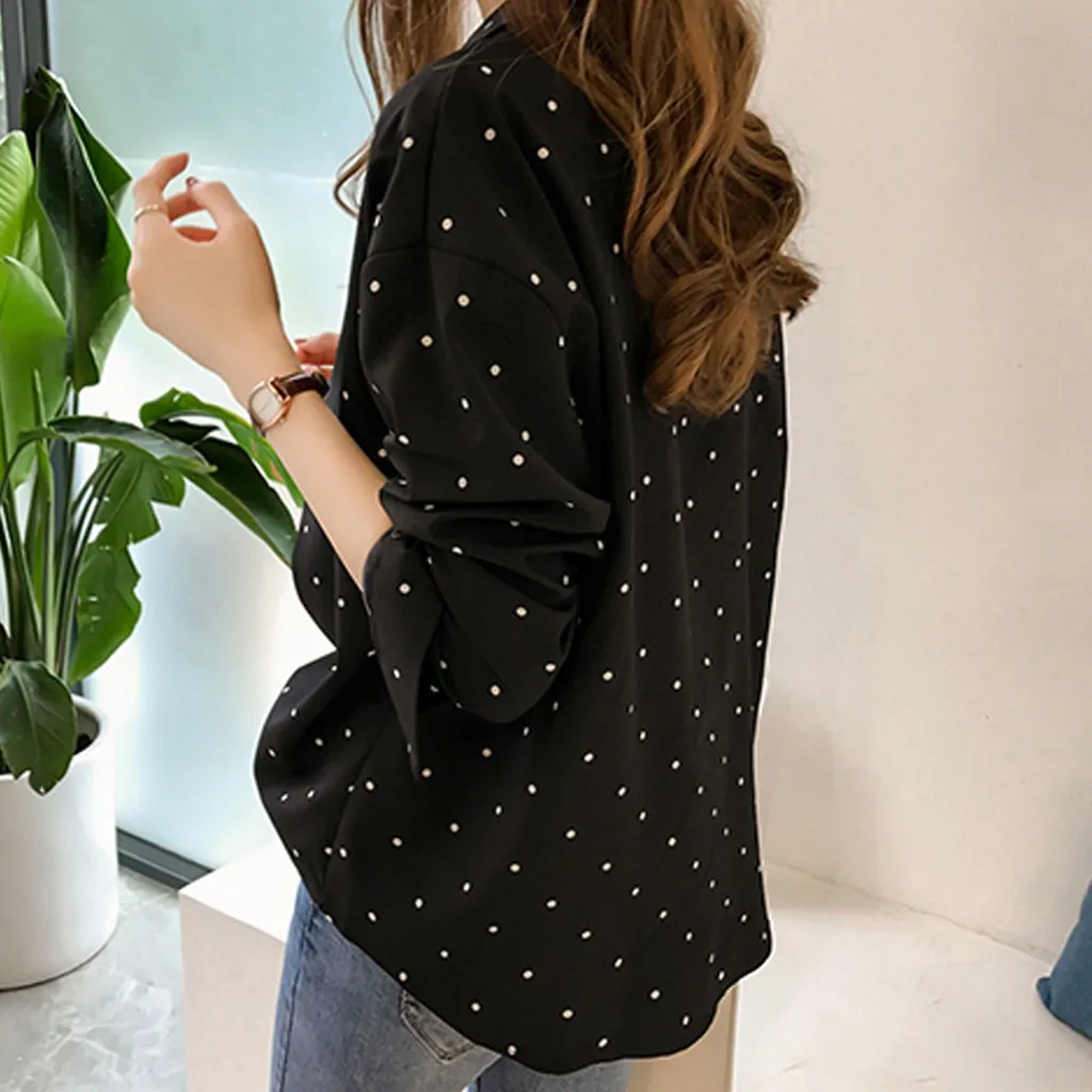 Новая женская осенняя блузка 2019 Модный женский топ с оборками рубашка длинными