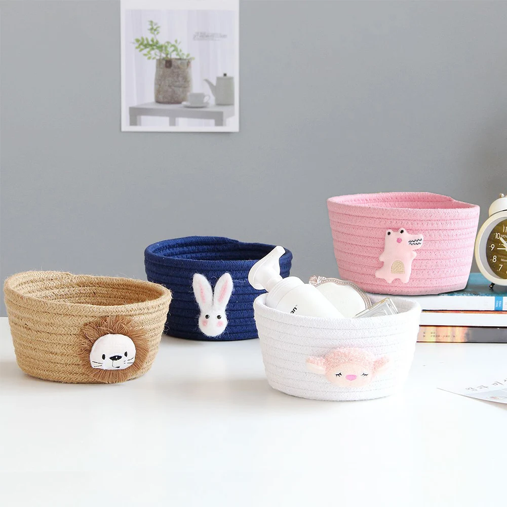 Cartoon Animal Handmade Cotton Rope Woven Storage Basket Dirty Clothes Laundry Basket Kids Toy Desktop Sundries Organizer Hamper
Cartoon Animal Handmade Cotton Rope Woven Storage Basket Dirty Clothes Laundry Basket Kids Toy Desktop Sundries Organizer Hamper