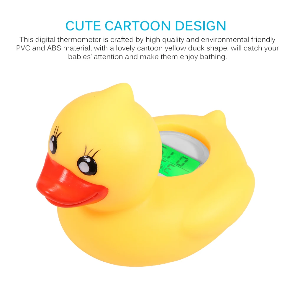 Alarm For Bathtub Swimming Pool Room Yellow Duck Toy With LED Warning IP67 Waterproof Baby Bath Thermometer Digital Floating
Alarm For Bathtub Swimming Pool Room Yellow Duck Toy With LED Warning IP67 Waterproof Baby Bath Thermometer Digital Floating