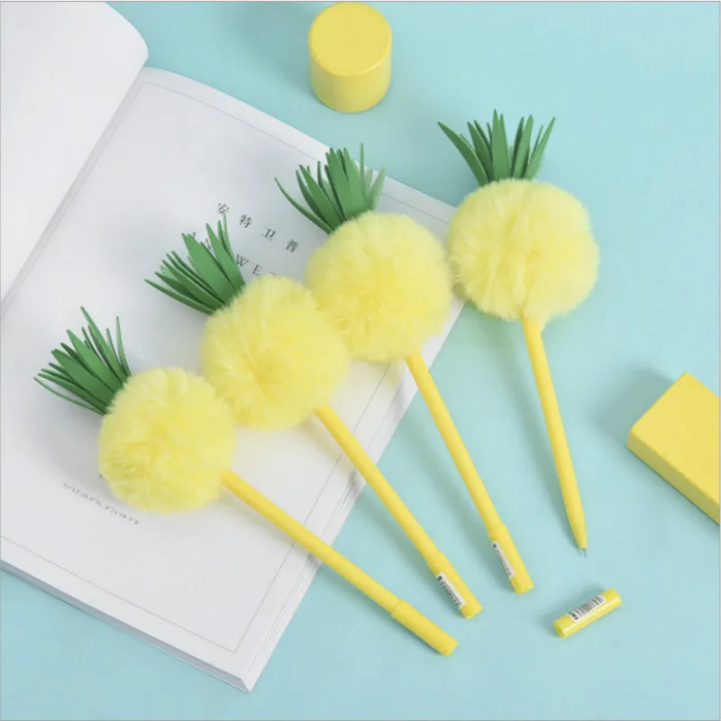 16PCS Korean Version of The Cartoon Pen Creative Fruit Plush Gel Pen Students Pineapple Shape Quick-Drying Pen Stationery
16PCS Korean Version of The Cartoon Pen Creative Fruit Plush Gel Pen Students Pineapple Shape Quick-Drying Pen Stationery