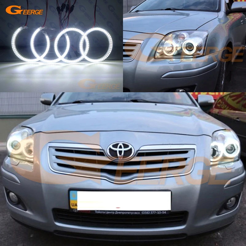 Для Toyota Avensis T25 2006 2007 2008 facelift ультра яркий SMD СВЕТОДИОДНЫЙ ангельские глазки набор