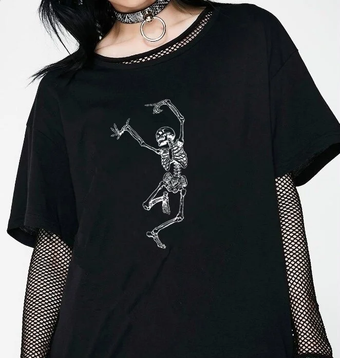 seaport YF Women 2020 Summer Funny Dancing Skull Patern Printing 100% Cotton Vogue T Shirt Women Streetwear Woman T Shirt Tops
seaport YF Women 2020 Summer Funny Dancing Skull Patern Printing 100% Cotton Vogue T Shirt Women Streetwear Woman T Shirt Tops
