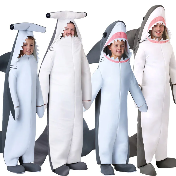 2020 Funny Great White Shark Cosplay Kids Adult Halloween Costume For Adult Hammerhead Sharks Christmas Party Family Fancy Dress
2020 Funny Great White Shark Cosplay Kids Adult Halloween Costume For Adult Hammerhead Sharks Christmas Party Family Fancy Dress