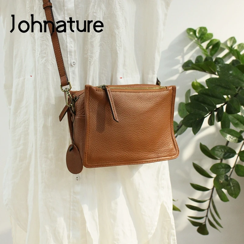 Johnature 2022 New Women Bag Genuine Leather Leisure Shoulder & Crossbody Bags Simple Solid Color Soft Cowhide Messenger Bag
Johnature 2022 New Women Bag Genuine Leather Leisure Shoulder & Crossbody Bags Simple Solid Color Soft Cowhide Messenger Bag