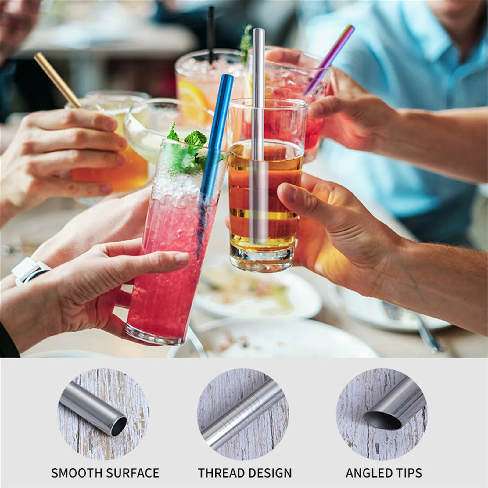 Reusable Metal Straw Cocktail Straws Disposable Party Drinking Straws Decoration Straws Degradable Green
Reusable Metal Straw Cocktail Straws Disposable Party Drinking Straws Decoration Straws Degradable Green