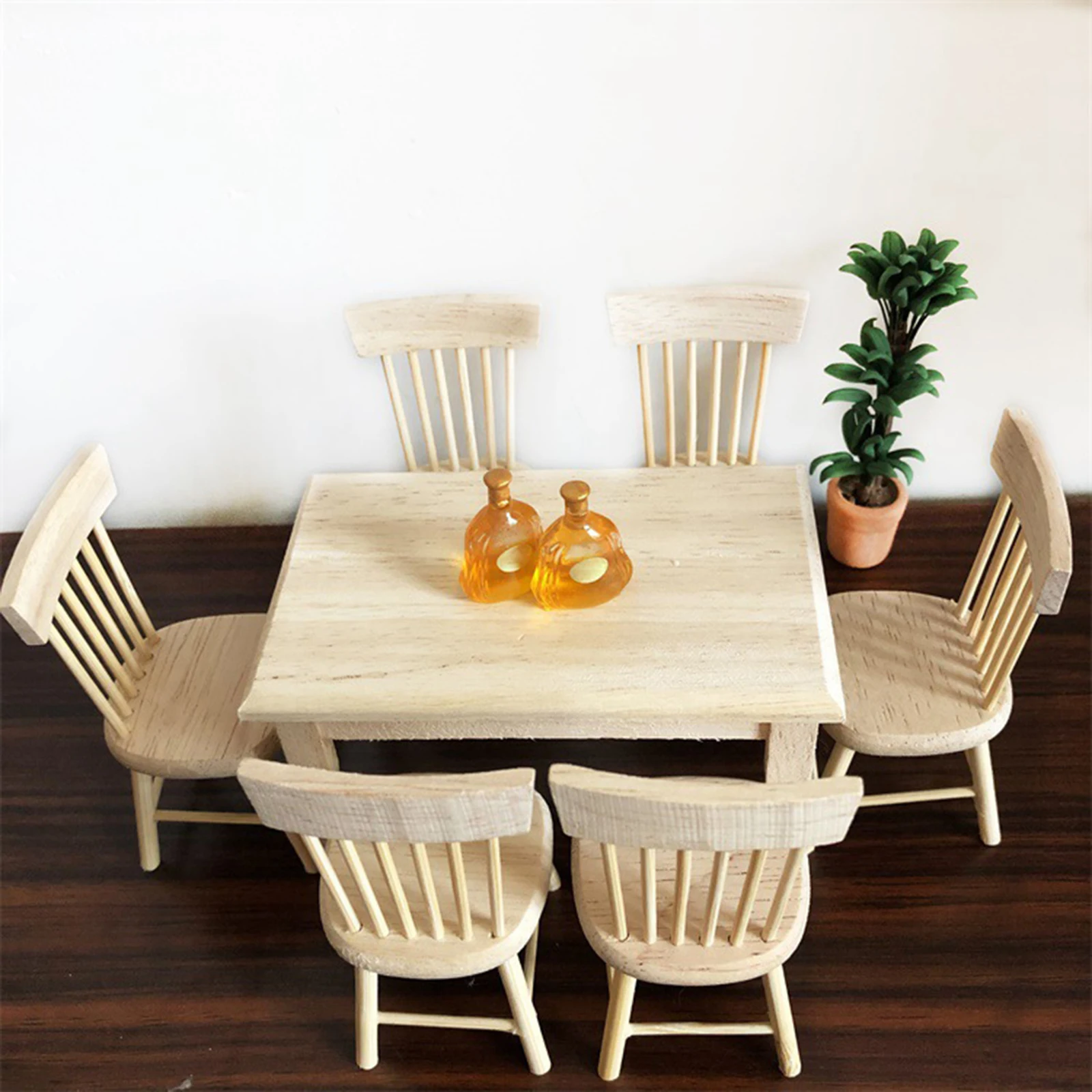1/12 Dollhouse Dining Table Set Furniture Pretend Play Fairy Landscape Decor Accessories Kids Toy Age 3+
1/12 Dollhouse Dining Table Set Furniture Pretend Play Fairy Landscape Decor Accessories Kids Toy Age 3+