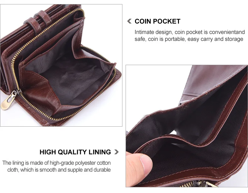 100% Genuine Leather Men's Wallet RFID Anti-theft Brush Fashion Business Short Coin Purse Card Holder Bag Pocket Wallet Men
100% Genuine Leather Men's Wallet RFID Anti-theft Brush Fashion Business Short Coin Purse Card Holder Bag Pocket Wallet Men