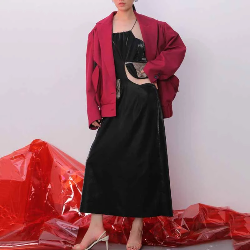 SeeBeautiful New Fashion Spring 2021 Simple Long Sleeve Button Pockets Stitching Pleated Jacket Loose Coat Women N383
SeeBeautiful New Fashion Spring 2021 Simple Long Sleeve Button Pockets Stitching Pleated Jacket Loose Coat Women N383
