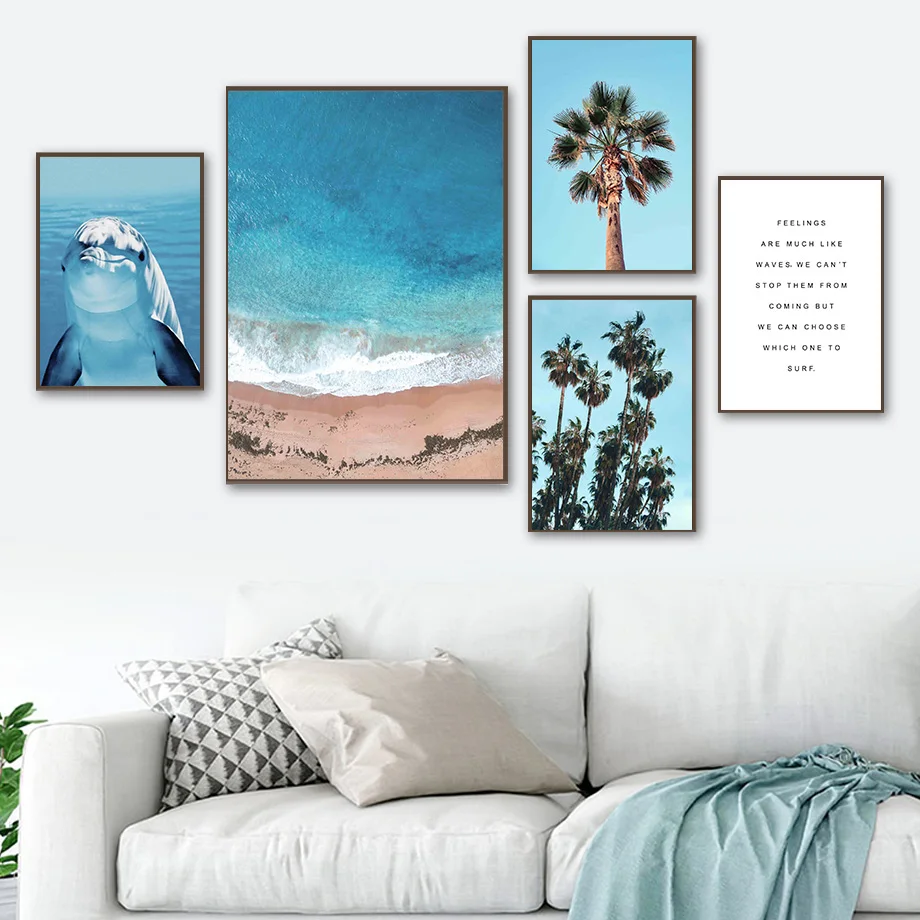 Coconut Tree Dolphin Beach Sea Sky Quote Wall Art Canvas Painting Nordic Posters And Prints Wall Pictures For Living Room Decor
Coconut Tree Dolphin Beach Sea Sky Quote Wall Art Canvas Painting Nordic Posters And Prints Wall Pictures For Living Room Decor