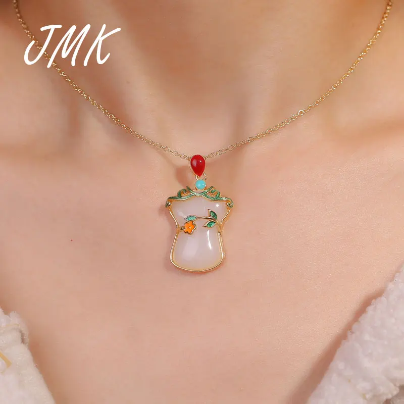 JMK Lucky White Gemstone Necklace 18k Gold Creative Nature Style Bamboo Crystal Jewelry For Women Unique Birthday Party Gift
JMK Lucky White Gemstone Necklace 18k Gold Creative Nature Style Bamboo Crystal Jewelry For Women Unique Birthday Party Gift