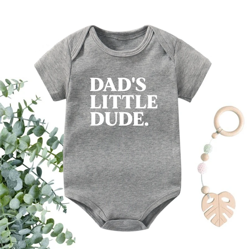Funny Dad's Little Dude Baby Clothes Cotton Short Sleeve Newborn Boys Girls Rompers Infant Summer Bodysuits Toddler Outfits
Funny Dad's Little Dude Baby Clothes Cotton Short Sleeve Newborn Boys Girls Rompers Infant Summer Bodysuits Toddler Outfits