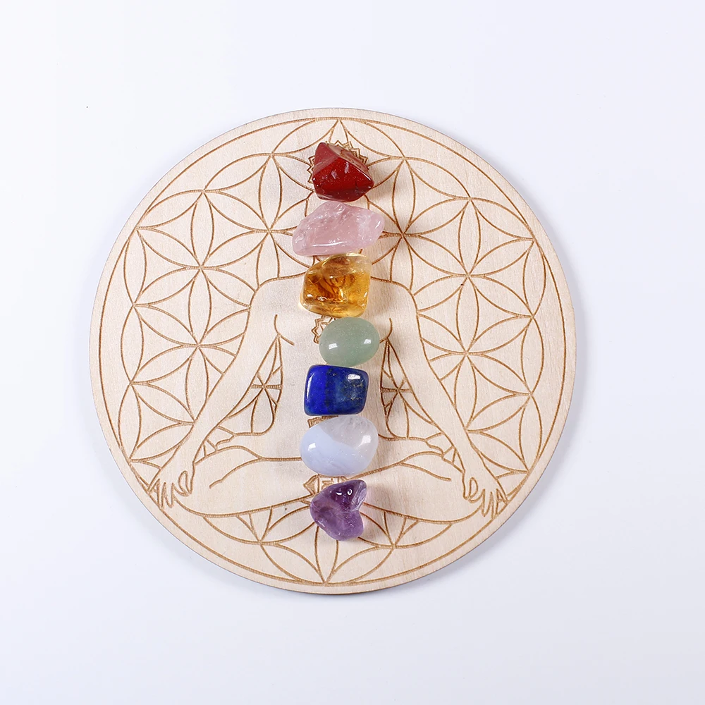 7pcs/set Natural Crystal Mixed seven Chakra Healing Stone + Seven Star Array Wood Plate Gravel Chips Chakra Home decor Gift
7pcs/set Natural Crystal Mixed seven Chakra Healing Stone + Seven Star Array Wood Plate Gravel Chips Chakra Home decor Gift