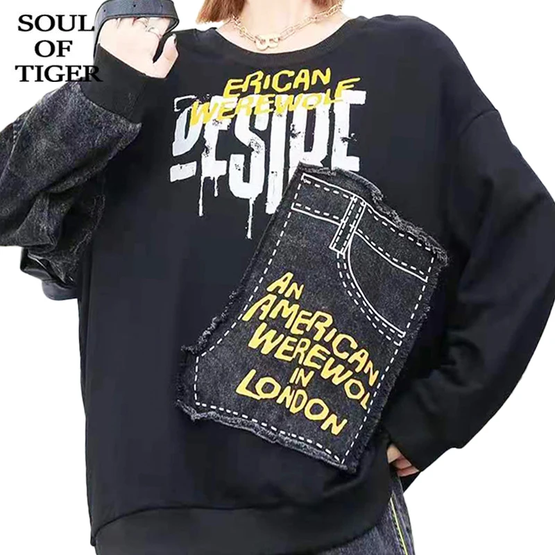 SOUL OF TIGER 2021 Printed Loose O-Neck Hoodies Autumn Women Black Casual Sweatshirt Ladies Punk Style Streetwear Ripped Clothes
SOUL OF TIGER 2021 Printed Loose O-Neck Hoodies Autumn Women Black Casual Sweatshirt Ladies Punk Style Streetwear Ripped Clothes
