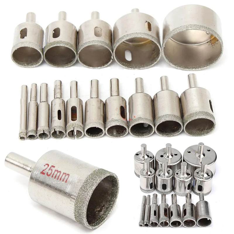 15 Pcs 6-50mm Diamond Drill Bits Set Hole Saw Cutter Tool Glass Marble Ceramic P
15 Pcs 6-50mm Diamond Drill Bits Set Hole Saw Cutter Tool Glass Marble Ceramic P