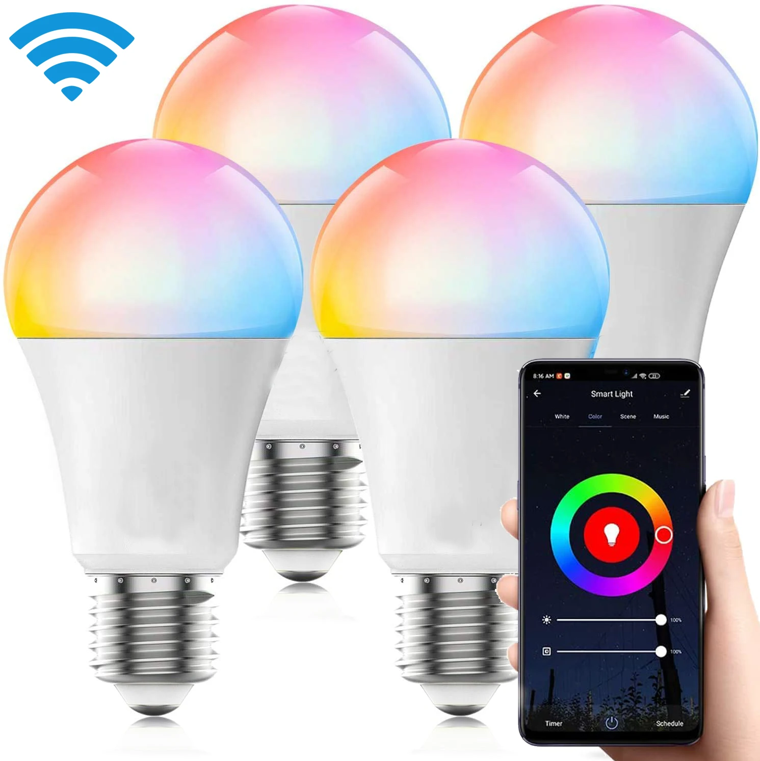 Smart Light LED Bubble Bulb WIFI Voice Light Control 85-265V RGB Adjustable Intelligent Lamp Living Room Home Courtyard Stairs
Smart Light LED Bubble Bulb WIFI Voice Light Control 85-265V RGB Adjustable Intelligent Lamp Living Room Home Courtyard Stairs