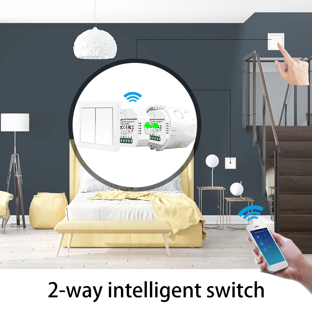 Smart Remote WiFi Switch Relay Module ZigBee 2 Gang Zigbee RF Switch Module Led Dimmer Afstandsbediening Switch Tool
Smart Remote WiFi Switch Relay Module ZigBee 2 Gang Zigbee RF Switch Module Led Dimmer Afstandsbediening Switch Tool