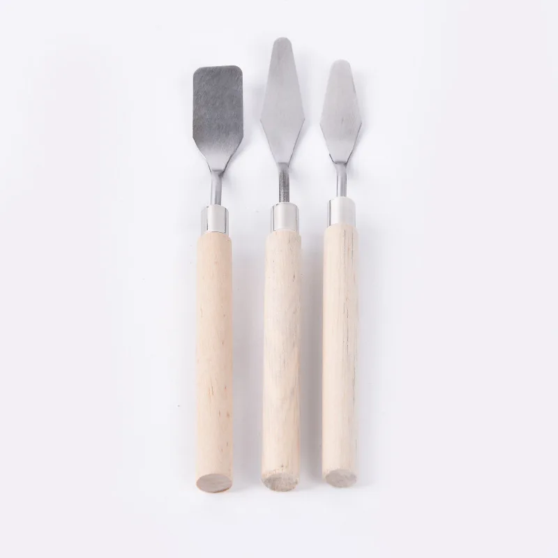 3Pcs Professional Stainless Steel Spatula Kit Palette Knife for Oil Painting Artist Tools School Supplies | Канцтовары для офиса и
