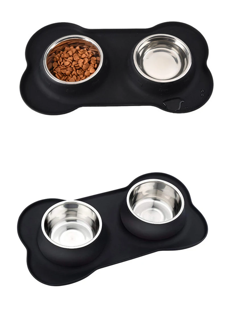 Antislip Double Dog Bowl With Silicone Mat Durable Stainless Steel Water Food Feeder Drinking Bowls for Dogs Cats Pet Feeding
Antislip Double Dog Bowl With Silicone Mat Durable Stainless Steel Water Food Feeder Drinking Bowls for Dogs Cats Pet Feeding