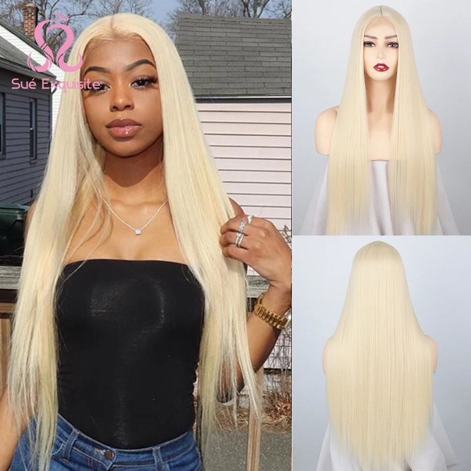 SUe EXQUISITE Synthetic Lace Wig Long Straight Middle Part 613 blonde Wig For Women pink/white Cosplay Wig Heat Resistant Fiber
SUe EXQUISITE Synthetic Lace Wig Long Straight Middle Part 613 blonde Wig For Women pink/white Cosplay Wig Heat Resistant Fiber