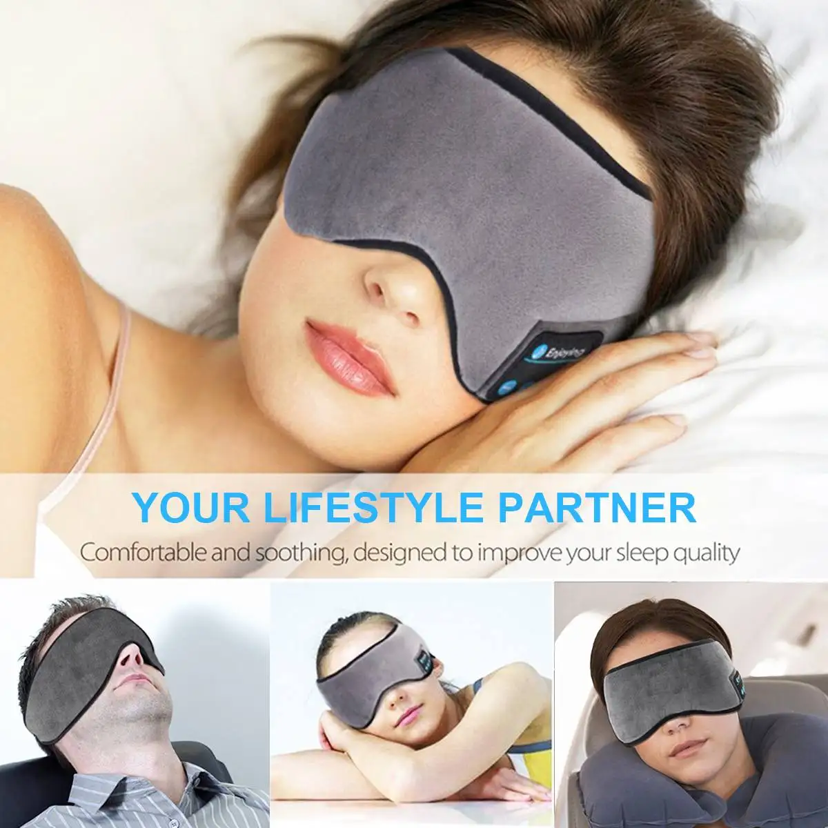 Модернизированные 3D Наушники Bluetooth 5 0 Eyemask с ультратонким стерео динамиком 100%