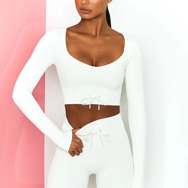 WOHUADI Winter 2022 Women's Clothing Long Sleeve T-Shirt Set Gym Fitness Workout Yoga Sportswear Leggings Drawstring Ropa
WOHUADI Winter 2022 Women's Clothing Long Sleeve T-Shirt Set Gym Fitness Workout Yoga Sportswear Leggings Drawstring Ropa